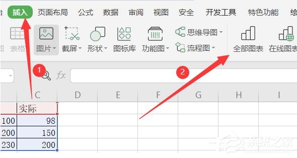 wps表格中怎么轉(zhuǎn)換柱形圖？wps表格轉(zhuǎn)換柱形圖的方法