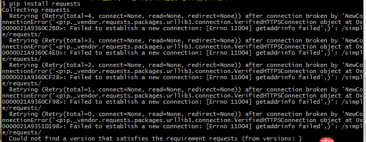 python - pip  install出現下面圖中的報錯  什么原因？
