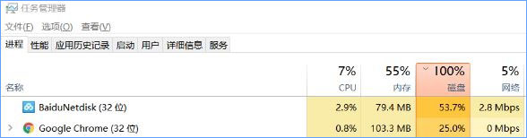 Win10系統(tǒng)下baidunetdisk進程占用磁盤100%怎么解決？