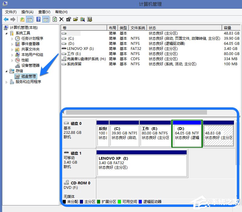 Win8系統怎么進行磁盤管理？