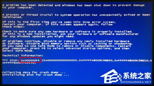 Win8電腦藍(lán)屏故障錯誤代碼0x000000f4怎么解決？