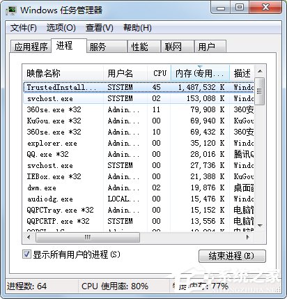 Win7系統Trustedinstaller.exe占用最高怎么解決？