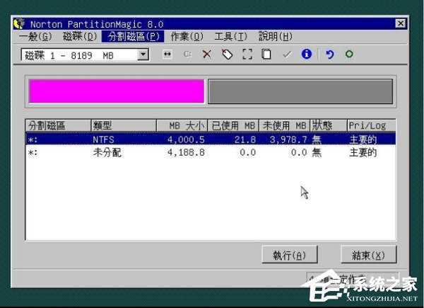 WinXP用深度技術(shù)PQ8.05對硬盤進(jìn)行分區(qū)的方法