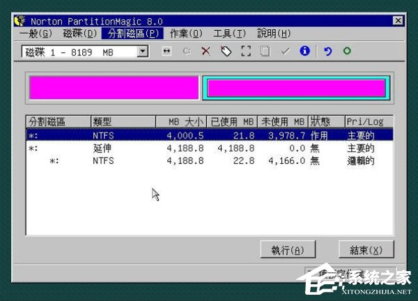 WinXP用深度技術(shù)PQ8.05對硬盤進(jìn)行分區(qū)的方法