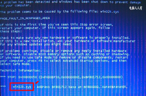 如何解決WinXP出現Win32.sys 藍屏的問題？