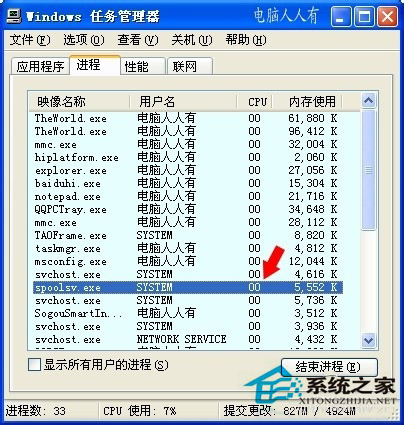 WinXP系統(tǒng)中Spoolsv.exe是什么進(jìn)程?