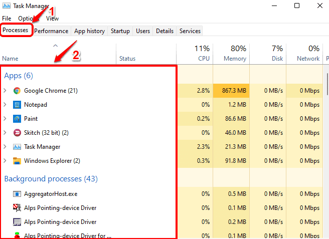 怎么在Windows11/10中查看正在運(yùn)行的進(jìn)程？