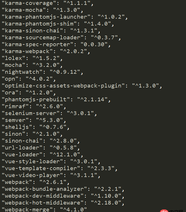 javascript - vue項(xiàng)目里的package.json