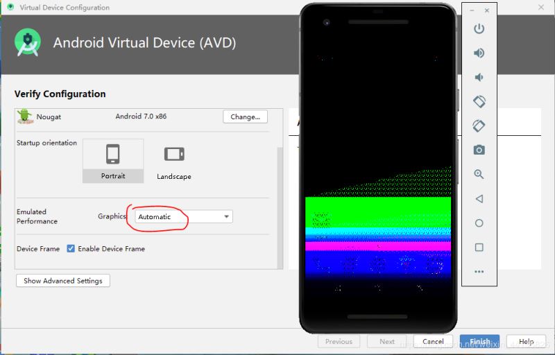 Android studio虛擬機在啟動界面和桌面出現(xiàn)畫面模糊花屏問題的解決方法