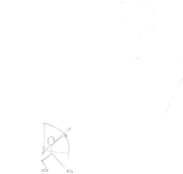 抖音“后羿射日”圖片 網(wǎng)友：兄弟這臂力不錯