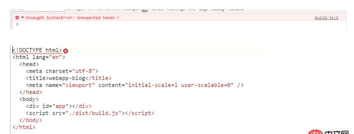 node.js - nodejs引入webpack打包后的項目里的index.html，把html格式識別成js？？