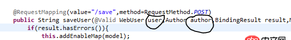 java - jsp的字能自動填充到user，卻不能自動填充到author為什么呀？
