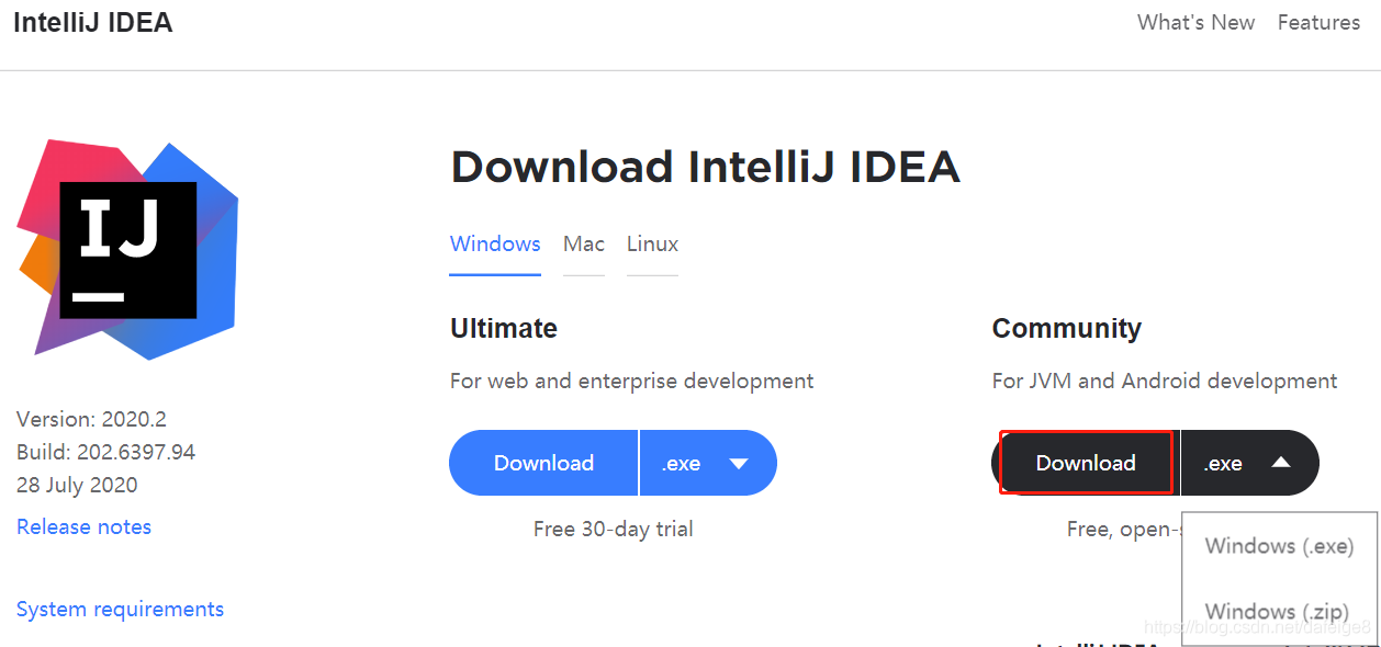IntelliJ IDEA（2020.2）的下載、安裝步驟詳細教程