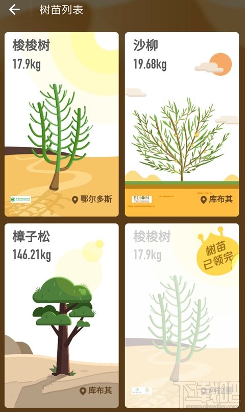 支付寶螞蟻森林新增沙柳/樟子松需要多少能量？