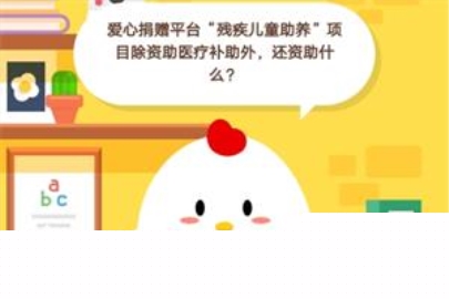 愛心捐贈平臺“殘疾兒童助養”項目除資助醫療補助外,還資助什么?