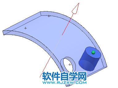 UG怎么在非平曲面上創建孔特征