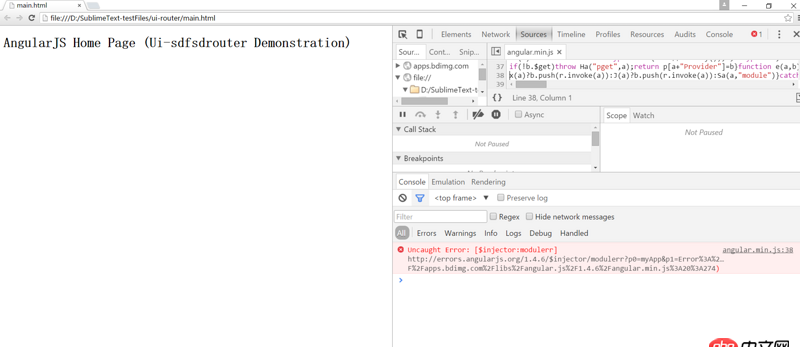 angular.js - 我copy官方ui-router到本地?zé)o法運(yùn)行