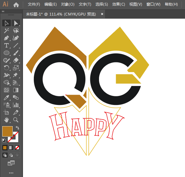 QCHappy圖標(biāo)用AI設(shè)計的方法