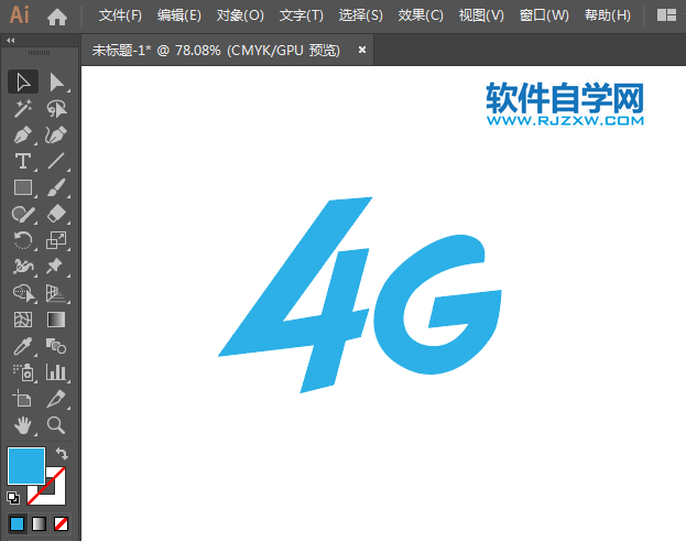 ai怎么設(shè)計(jì)一個(gè)4g信號(hào)圖標(biāo)