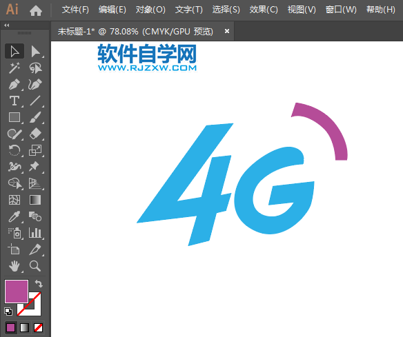 ai怎么設(shè)計(jì)一個(gè)4g信號(hào)圖標(biāo)