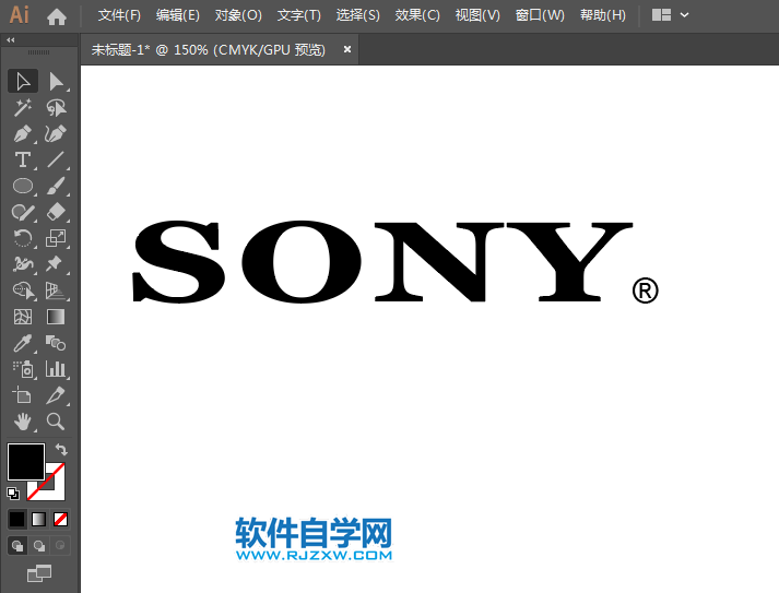 ai怎么設(shè)計(jì)SONY商標(biāo)矢量圖