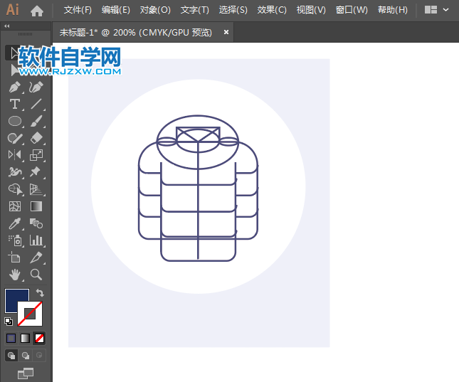 ai怎么設(shè)計鴨絨衣圖形