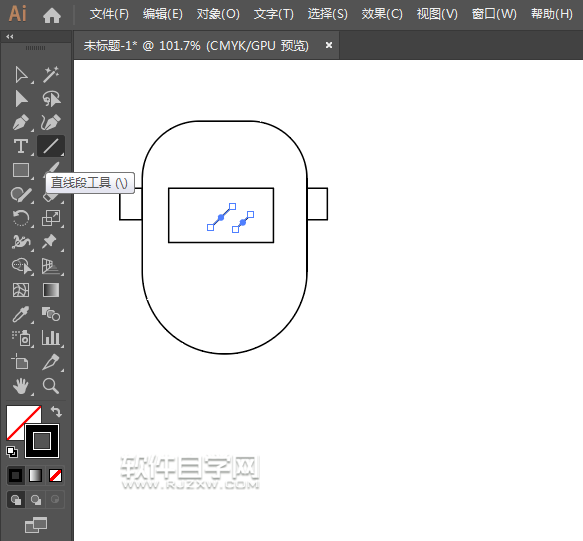 ai怎么設(shè)計電焊面具圖標(biāo)