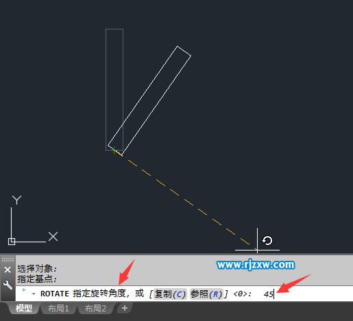 CAD旋轉(zhuǎn)命令是什么怎么使用