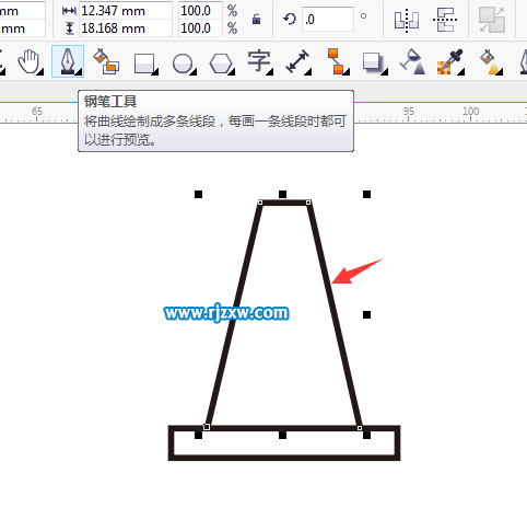 CDR怎么制作橡膠路錐的圖標(biāo)