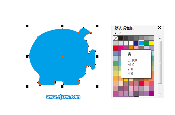 CDRX8設(shè)計(jì)存錢(qián)罐豬的標(biāo)志