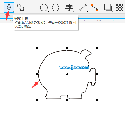 CDRX8設(shè)計(jì)存錢(qián)罐豬的標(biāo)志