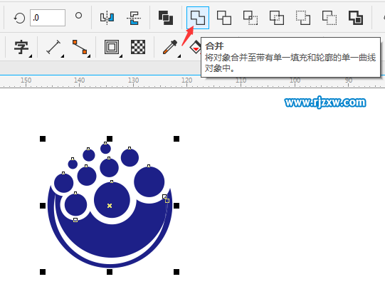 CDRX8制作以圓形為主題的MONEY標(biāo)志